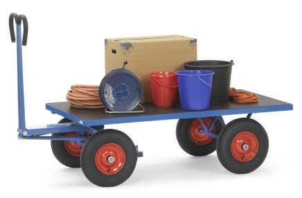 Ruční valníkový vozík s gumovými koly a tažným okem 6404VZ - 2