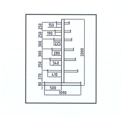 Stromečkový regál oboustranný typ 97848 - 1
