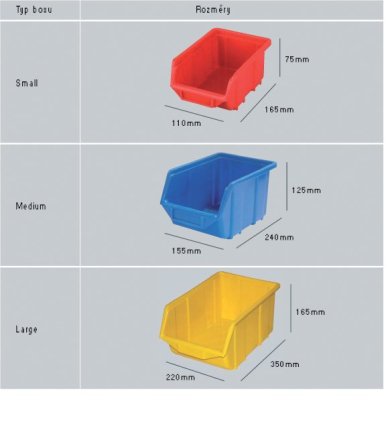 Plastový zásobník Ecobox medium - barva žlutá - 1