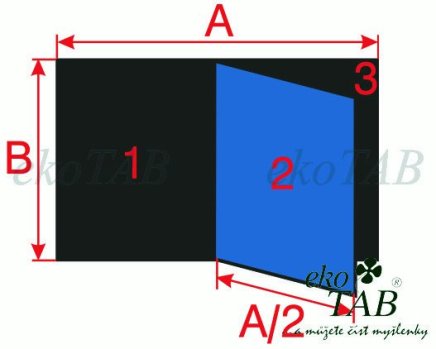 Dvoudílná tabule pro popis fixem i křídou - PIVOT KB+KZ  (4 modely) - 4