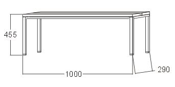 Šatnová lavice A6280 - šířka 1000 mm - 1