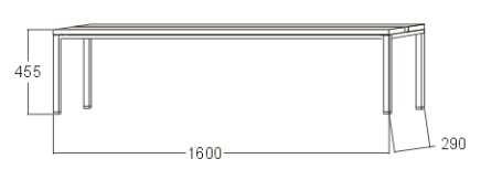 Šatnová lavice A6250 - šířka 1600 mm - 2
