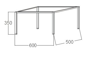 Podnož pod šatník A6630 - šířka 600 mm - 2