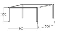Podnož pod šatník A6670 - šířka 800 mm - 2