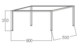 Podnož pod šatník A6670 - šířka 800 mm - 2