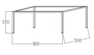 Podnož pod šatník A6680 - šířka 900 mm - 2