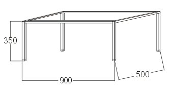 Podnož pod šatník A6680 - šířka 900 mm - 2