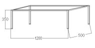 Podnož pod šatník A6690 - šířka 1200 mm - 2