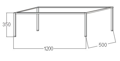 Podnož pod šatník A6690 - šířka 1200 mm - 2
