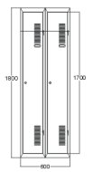 Šatní skříň kovová A1008 - 1
