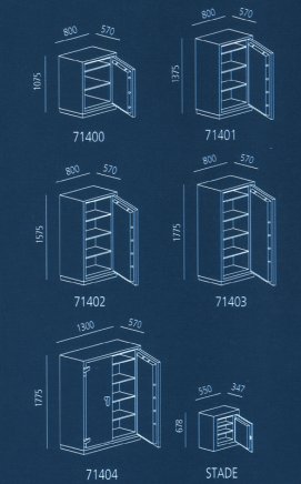 Ohnivzdorné trezory Genf (5 modelů) - 2