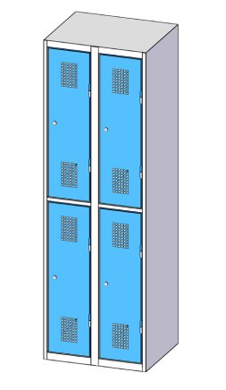 Šatní skříňka dělená XS54-18P - 4