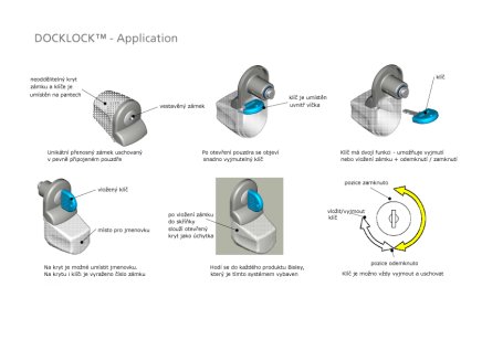 Vyjímatelný přenosný zámek Dock Lock - 10