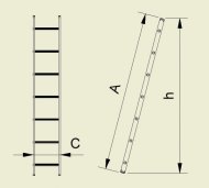 Jednoduchý opěrný žebřík Eurostyl (6  modelů) - 2