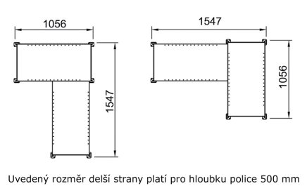 Rohový regál Clip RAL (12 modelů) - 2