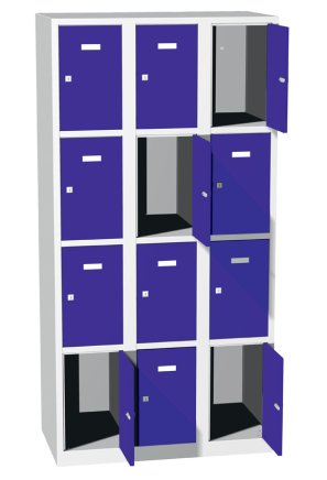 Kovová skříň s uzamykatelnými boxy typ A8334 - 5