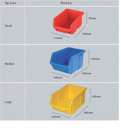 Plastový zásobník Ecobox medium (4 modely) - 2