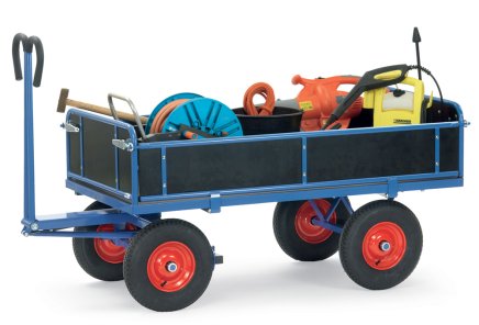 Ruční valníkový vozík s gumovými koly a tažným okem 6453VZ, 6454VZ, 6455VZ, 6456VZ (4 modely) - 2
