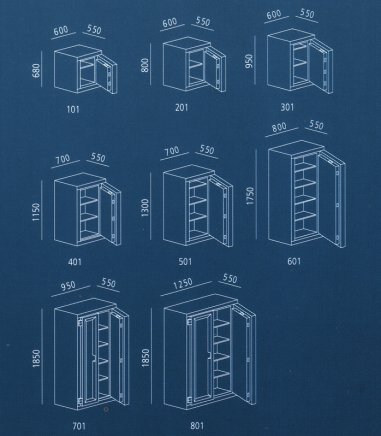Pokladní trezorová skříň ROOBUS Office 1 - 301 - 4