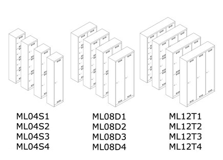 Šatní skříňka BISLEY ML08D4 - 8