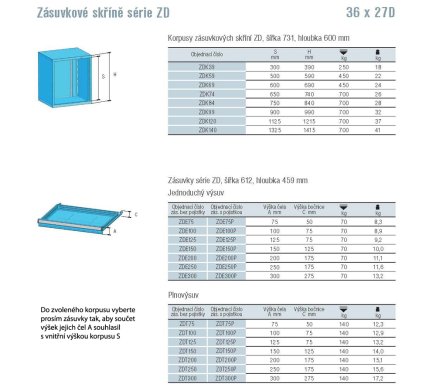 Korpus ZDK69 - výška 690 mm - 2