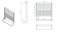 Perfostojan PSZ 11 A S1 jednostranný pro 2 panely - 2