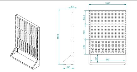 Perfostojan PSZ 12 A S1 jednostranný pro 3 panely - 5
