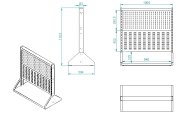 Perfostojan PSZ 21 A S1 oboustranný pro 4 panely - 5
