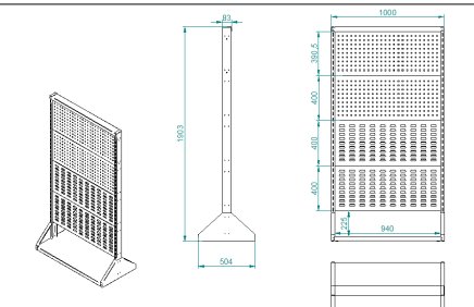 Perfostojan PSZ 23 A S1 oboustranný pro 8 panelů - 5