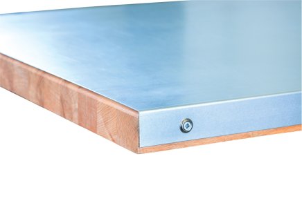 Oplechovaná pracovní deska, rozměry 2000 x 750 mm - 1