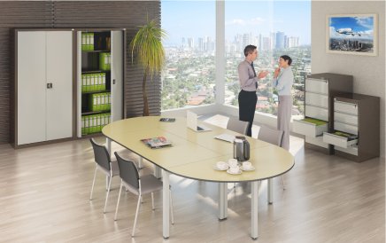 Půlkulatý konektor ke stolům Stb Comfort hloubky 600 mm - 2