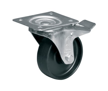 Kolo polypropylen, průměr 100 mm, otočné s brzdou - 1
