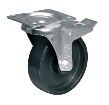 Kolo polypropylen, průměr 160 mm, otočné s brzdou - 1