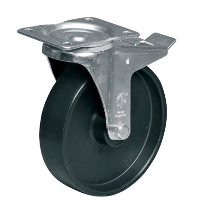 Kolo polypropylen, průměr 200 mm, otočné s brzdou - 1