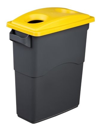 Víko na odpadkový koš EcoSort na plasty - barva žlutá - 1