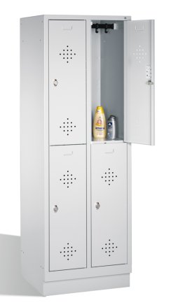 Šatní skříň kovová půlená na soklu CP 8320-20 - 1