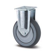 Pevné kolo šedé o ø 125 mm s uchycením plotýnkou