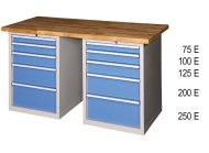 Dílenské stoly série O, šířka 1500, hloubka 700 nebo 800, výška 880 nebo 890 mm (6 modelů) - 2