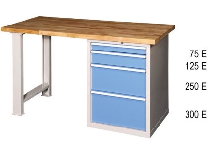 Dílenské stoly série F, šířka 1500, hloubka 700 nebo 800, výška 880 nebo 890 mm (6 modelů) - 3