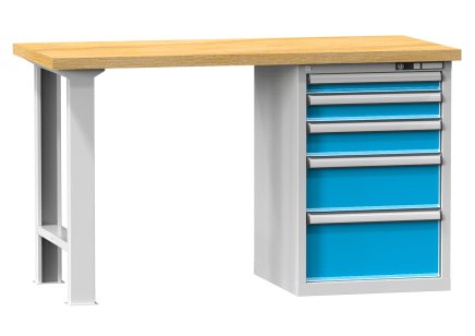 Dílenské stoly série H, šířka 1500, hloubka 700 nebo 800, výška 880 nebo 890 mm (6 modelů) - 1