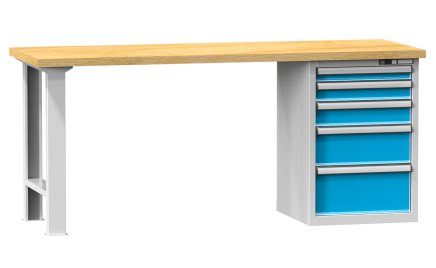 Dílenské stoly série H, šířka 2500, hloubka 700 nebo 800, výška 880 nebo 890 mm (6 modelů) - 1