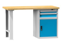 Dílenské stoly série D, šířka 1500, hloubka 700 nebo 800, výška 880 nebo 890 mm (6 modelů)