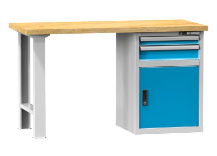 Dílenské stoly série D, šířka 1500, hloubka 700 nebo 800, výška 880 nebo 890 mm (6 modelů) - 1