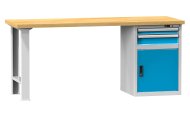Dílenské stoly série D, šířka 2500, hloubka 700 nebo 800, výška 880 nebo 890 mm (6 modelů) - 1