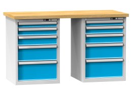 Dílenské stoly série O, šířka 1500, hloubka 700 nebo 800, výška 880 nebo 890 mm (6 modelů)