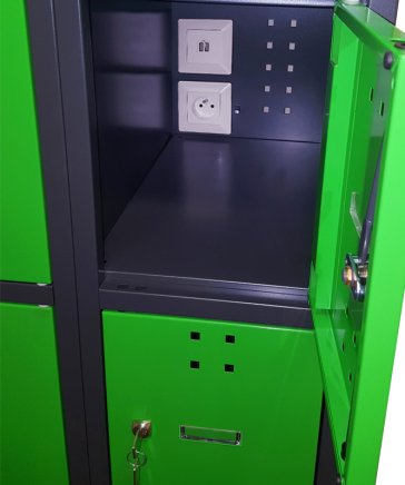 Skříň na dobíjení mobilních zařízení s USB porty SBE_32_B8 - 5