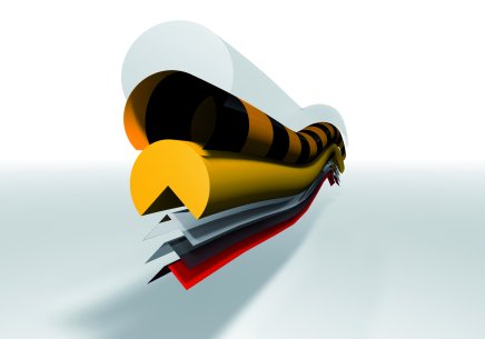 Ochranný polyuretanový profil pro montáž na potrubí Ø 50mm - 4