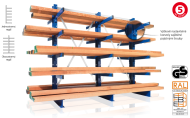 Konzolový regál MULTISTRONG M - oboustranný přístavný (12 modelů) - 2