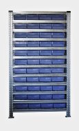 Regál s přepravkami 100 x 230 mm - 44 ks (4 modely)