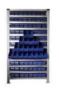 Regál s přepravkami 100 x 115 x 500 mm - 88 ks - 2